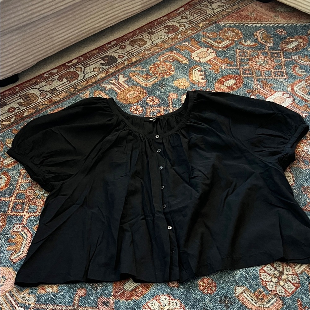 Madewell Black Button-Down Blouse